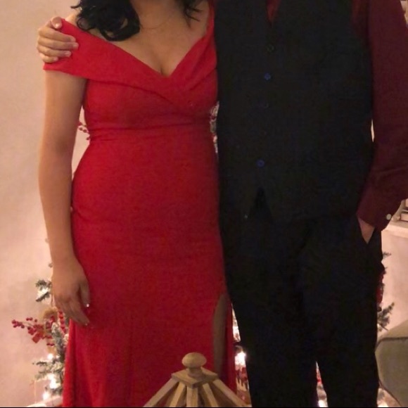 macy's red prom dress